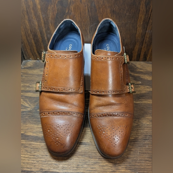 Cole Haan Jefferson Grand Double Monk Strap Men\'s Shoes size 10.5 M C26164 Tan main image 5
